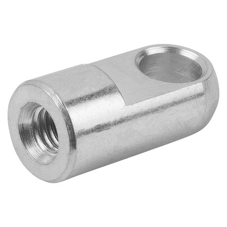 KIPP Rod End, Steel, Zinc Plated, M8 Thrd Sz, 11 mm Thrd Lg, 26 mm Overall Lg K0127.0808119